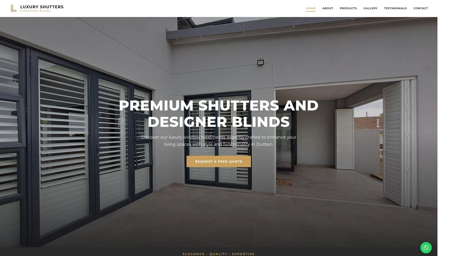 Luxury Shutters & Blinds Website